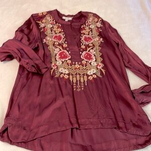 Johnny Was silk tunic - M